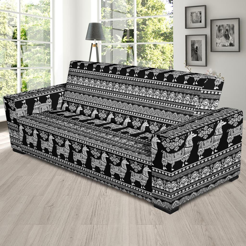 Aztec Llama Pattern Print Sofa Covers-grizzshop