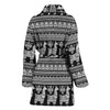 Aztec Llama Pattern Print Women Long Robe-grizzshop