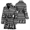 Aztec Llama Pattern Print Women Long Robe-grizzshop