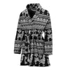 Aztec Llama Pattern Print Women Long Robe-grizzshop