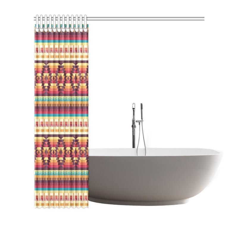 Aztec Native American Tribal Navajo Indians Print Bathroom Shower Curtain-grizzshop