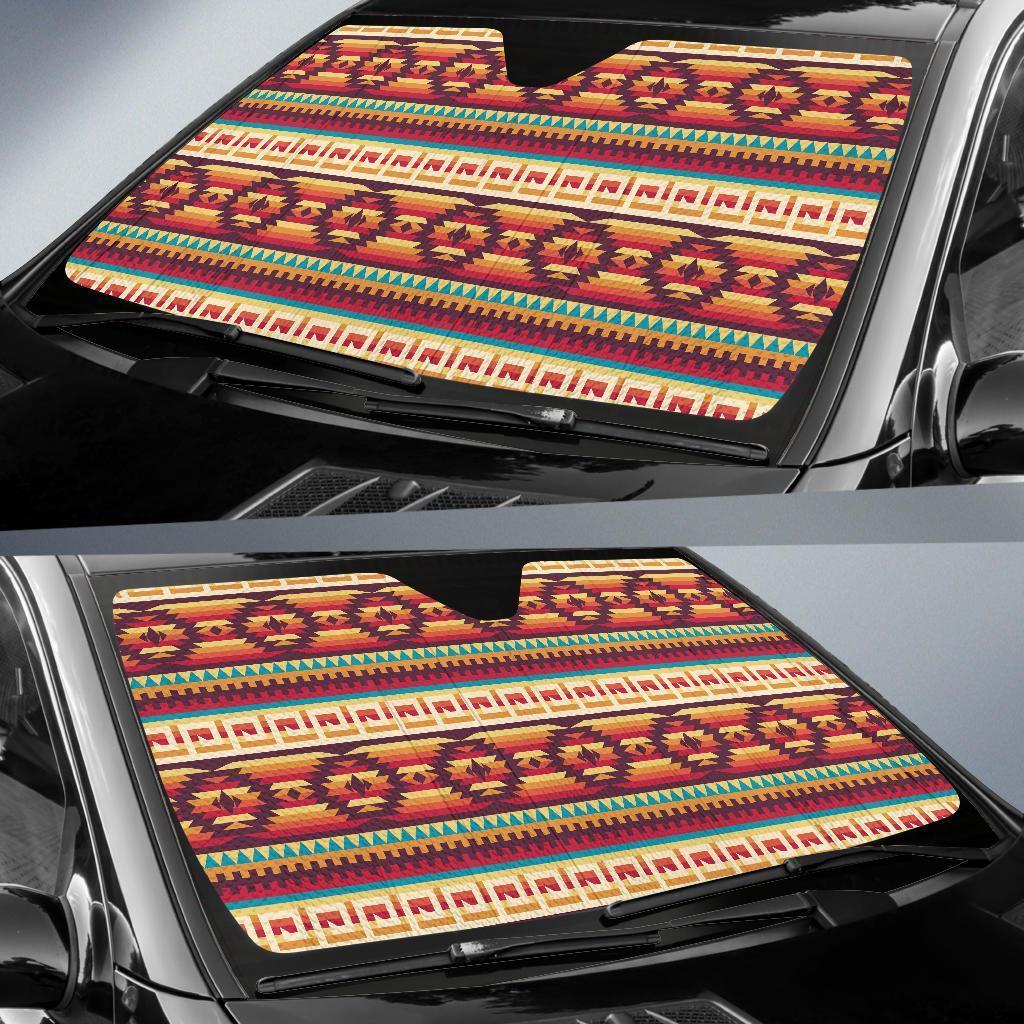Aztec Native American Tribal Navajo Indians Print Car Sun Shade-grizzshop