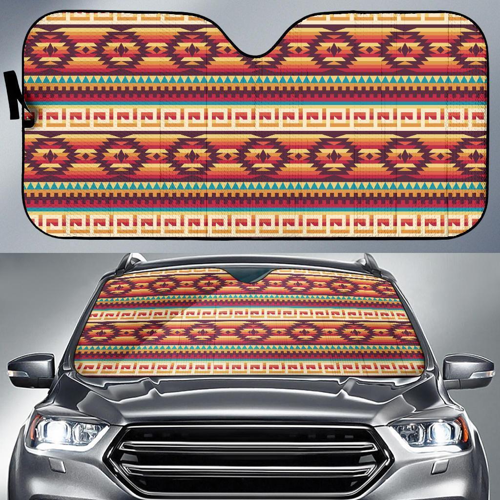 Aztec Native American Tribal Navajo Indians Print Car Sun Shade-grizzshop