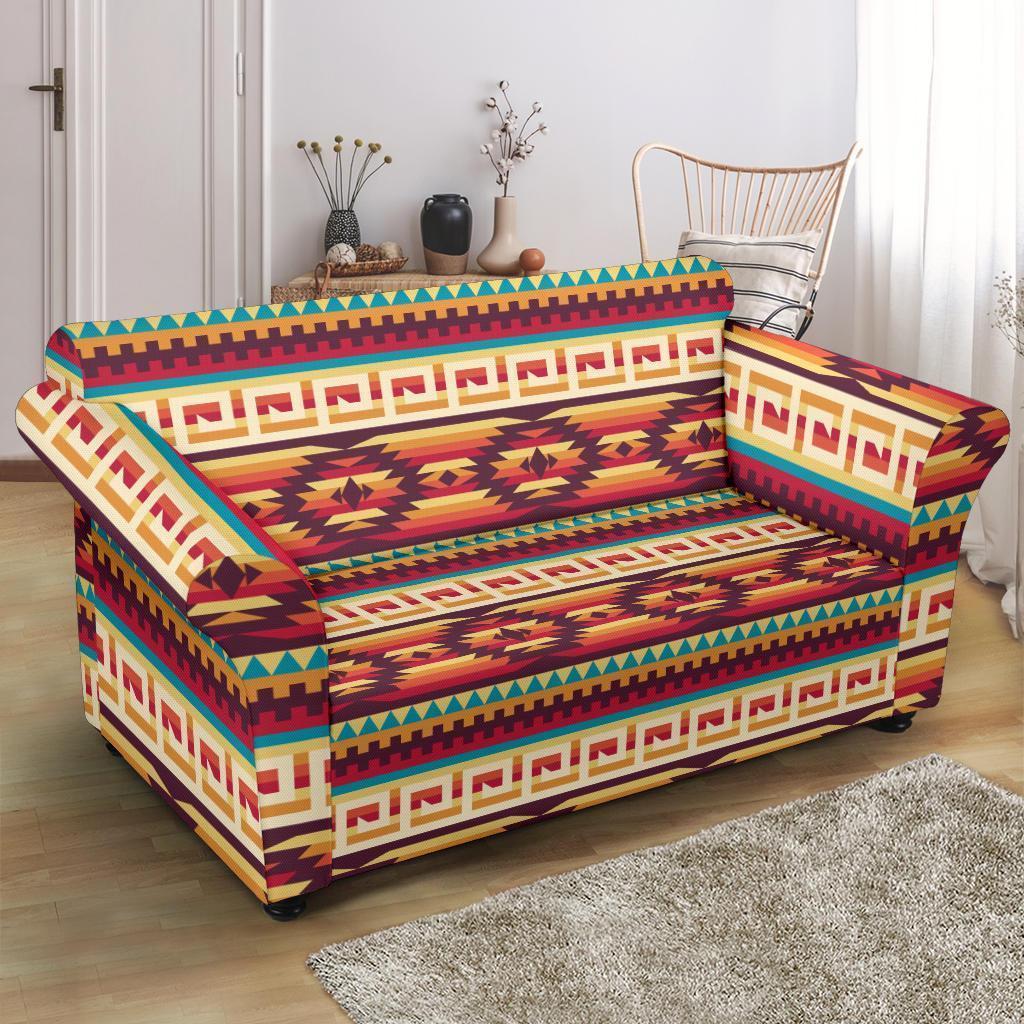 Aztec Native American Tribal Navajo Indians Print Loveseat Cover-grizzshop