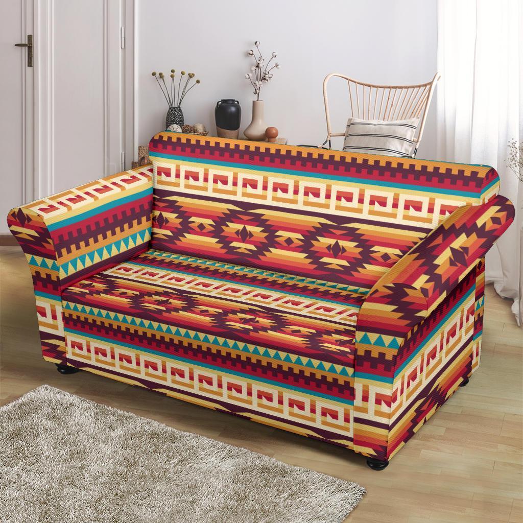 Aztec Native American Tribal Navajo Indians Print Loveseat Cover-grizzshop