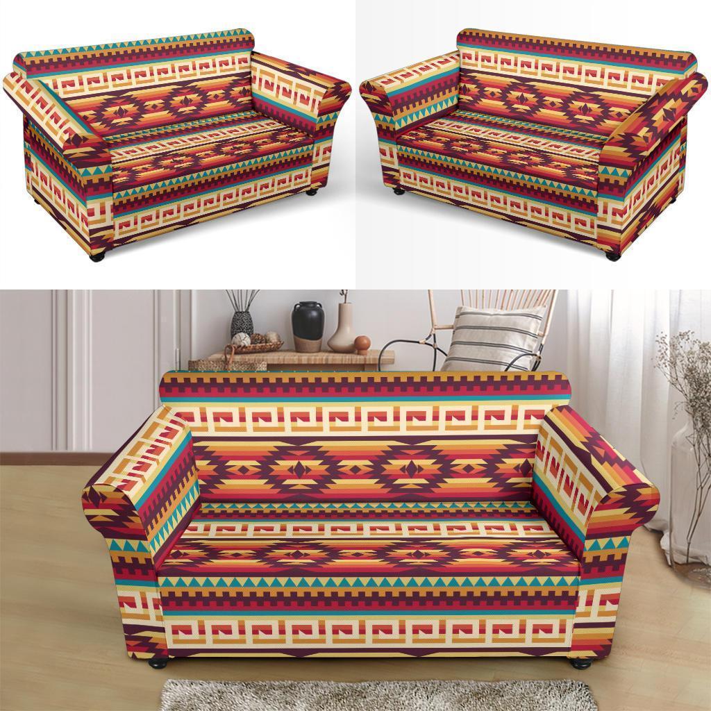 Aztec Native American Tribal Navajo Indians Print Loveseat Cover-grizzshop