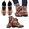 Aztec Native American Tribal Navajo Indians Print Men Leather Boots-grizzshop