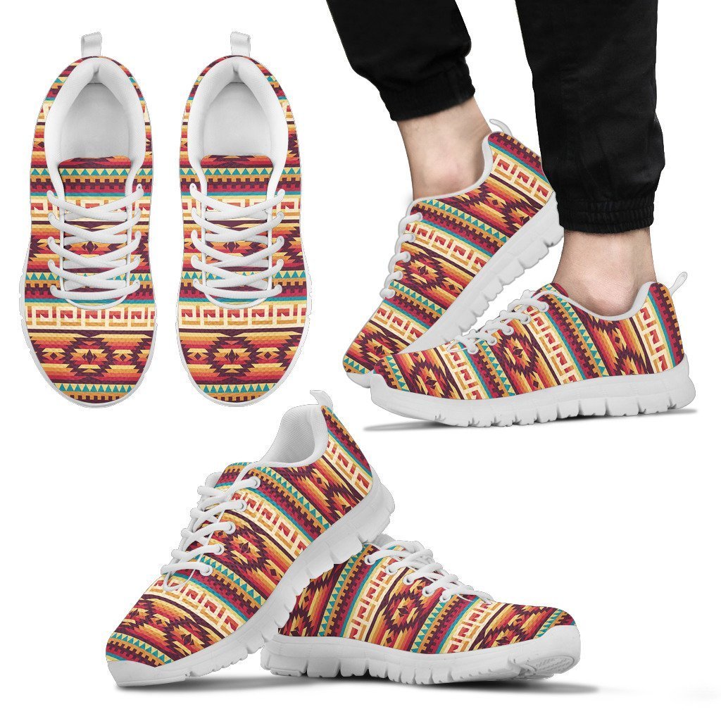 Aztec Native American Tribal Navajo Indians Print Men Shoes Sneakers-grizzshop