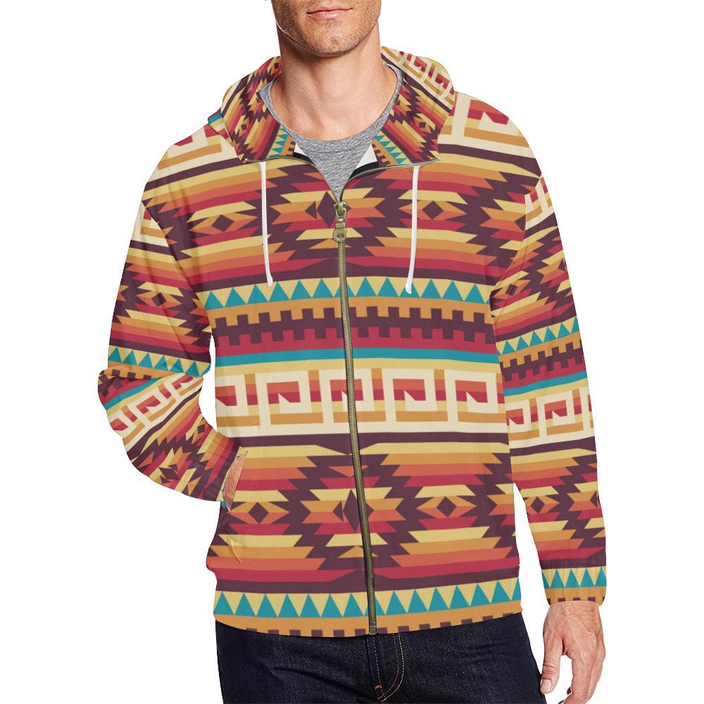 Aztec Native American Tribal Navajo Indians Print Men's Hoodie-grizzshop