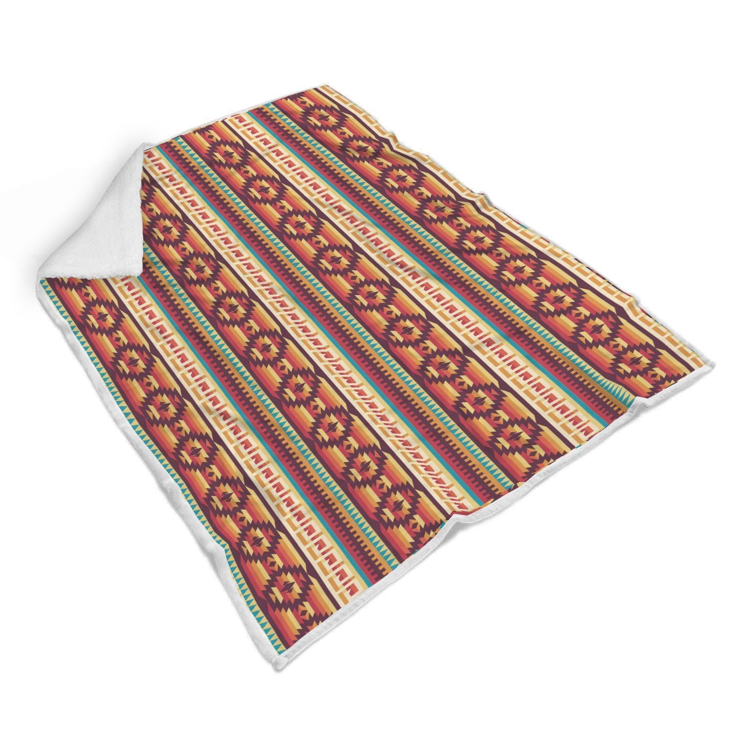 Aztec Native American Tribal Navajo Indians Print Throw Blanket-grizzshop