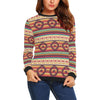 Aztec Native American Tribal Navajo Indians Print Women Crewneck Sweatshirt-grizzshop