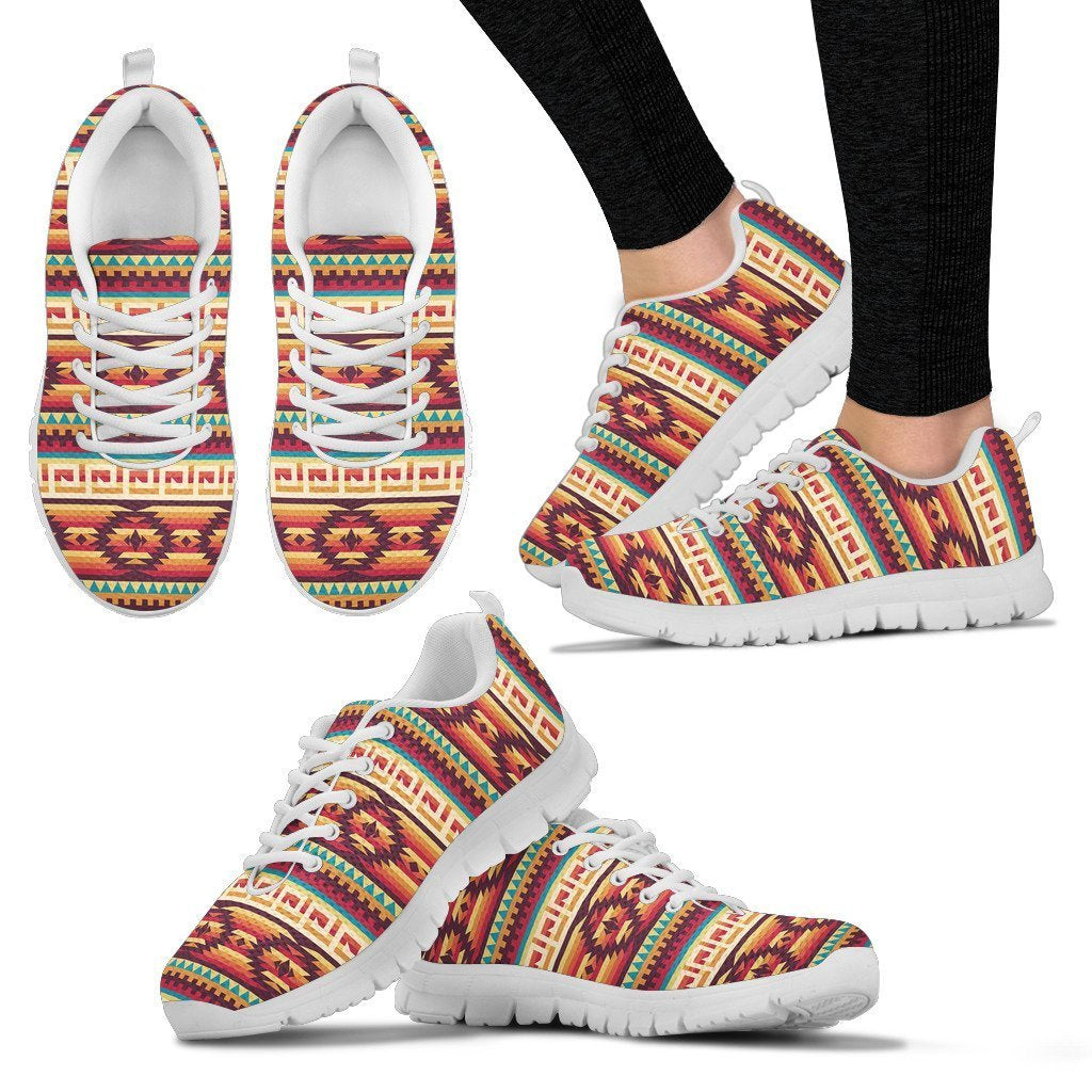 Aztec Native American Tribal Navajo Indians Print Women Shoes Sneakers-grizzshop