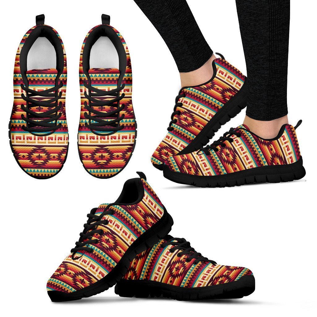 Aztec Native American Tribal Navajo Indians Print Women Shoes Sneakers-grizzshop