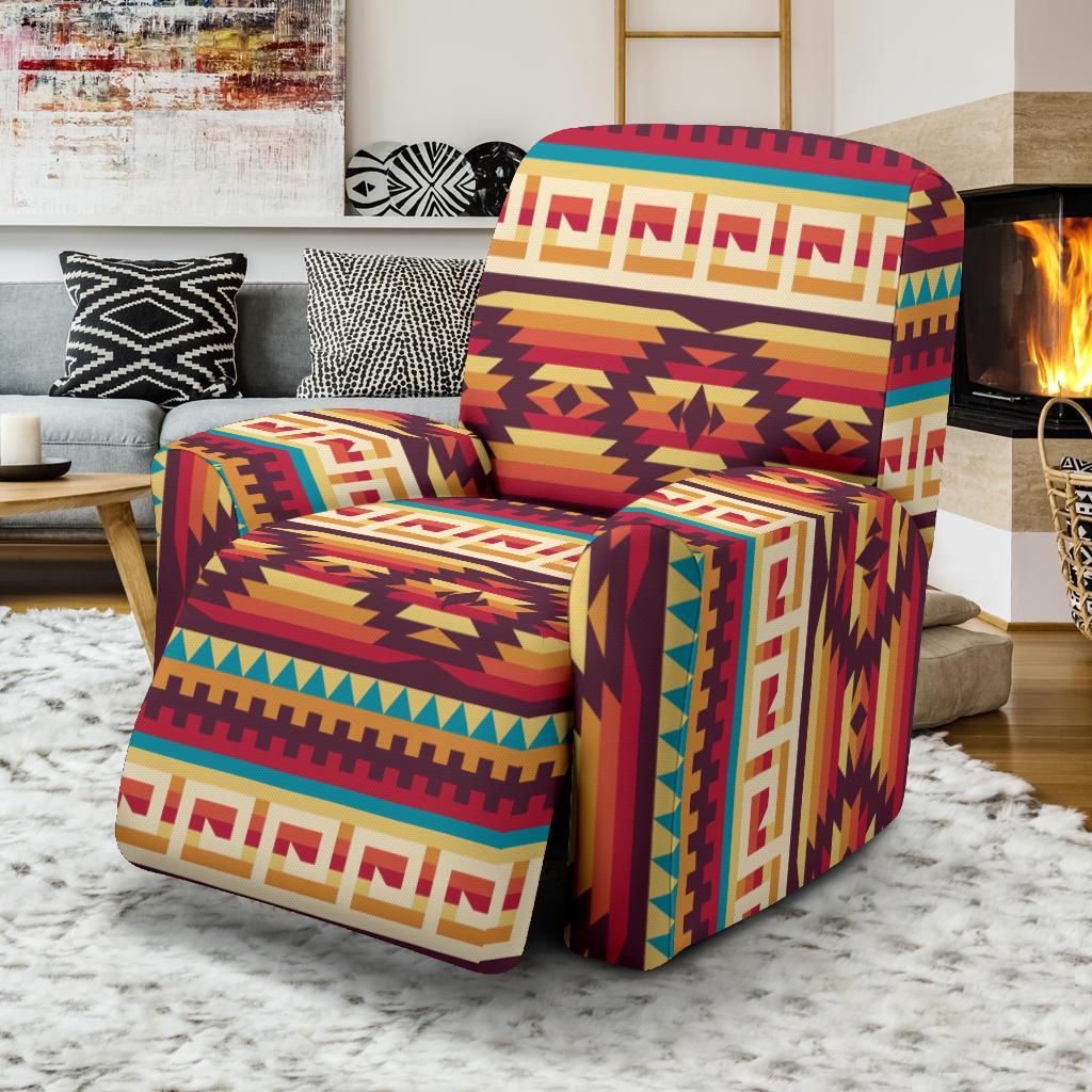 Aztec Native American Tribal Pendleton Navajo Indians Print Recliner Cover-grizzshop