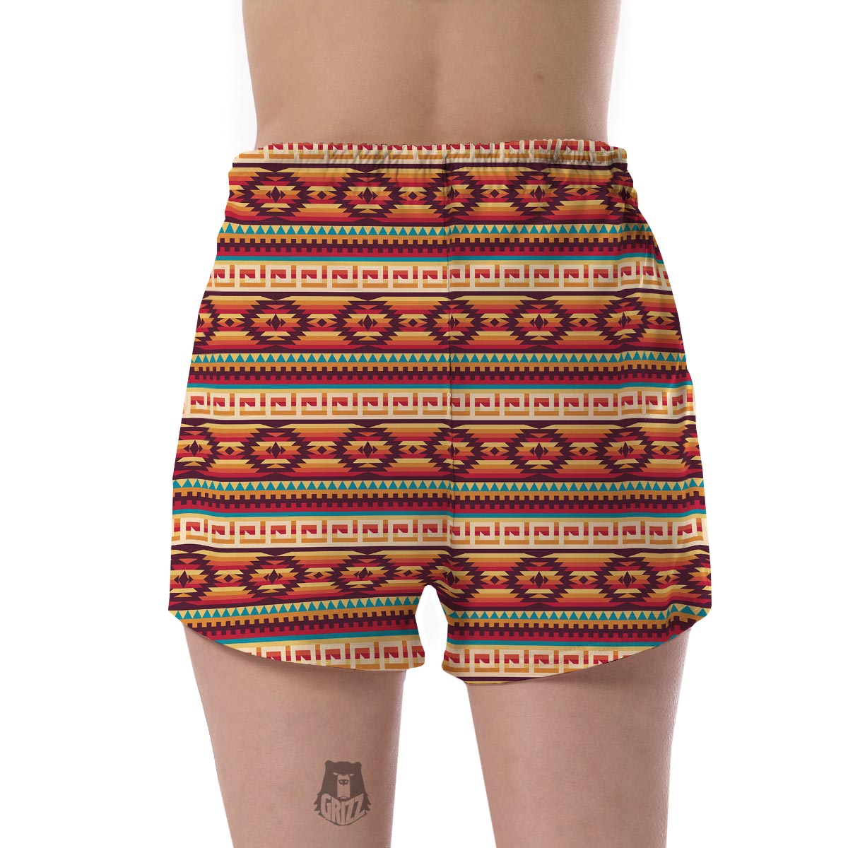 Aztec Native American Tribal Pendleton Navajo Indians Print Women's Shorts-grizzshop