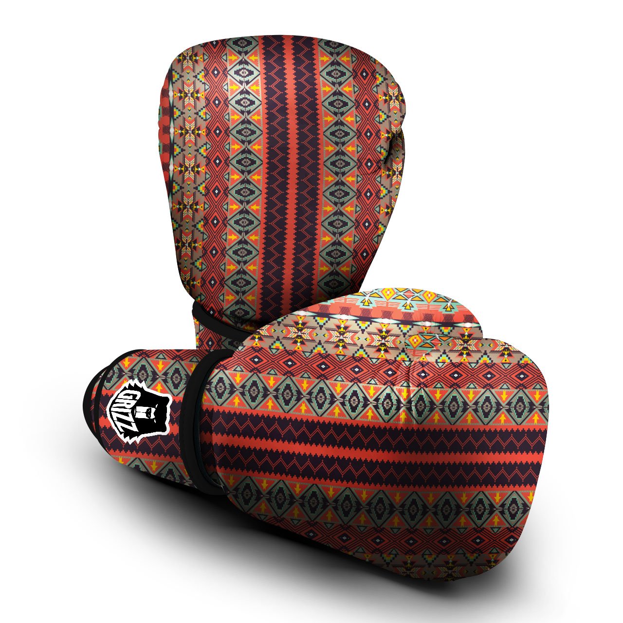 Aztec Native Tribal Print Pattern Boxing Gloves-grizzshop