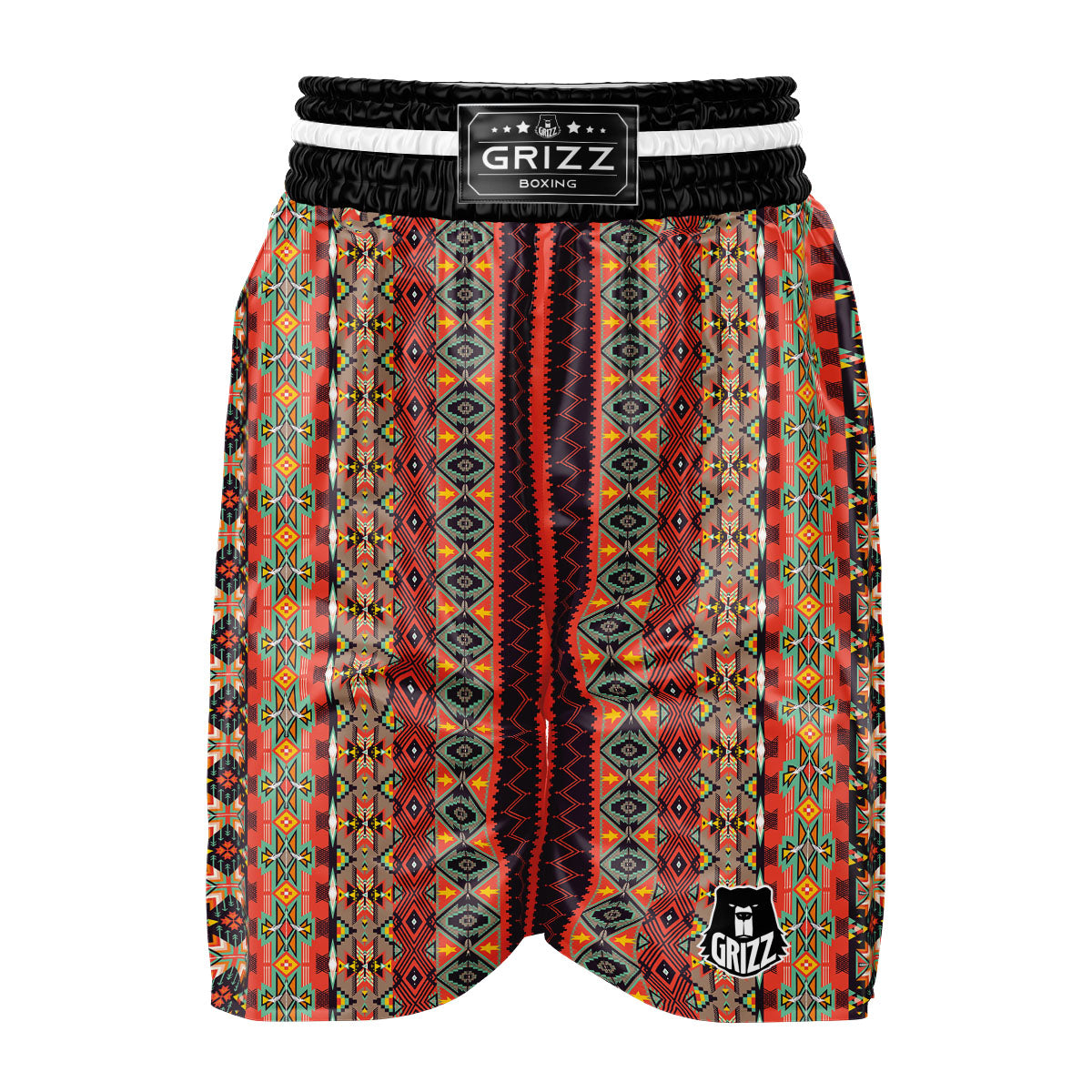 Aztec Native Tribal Print Pattern Boxing Shorts-grizzshop