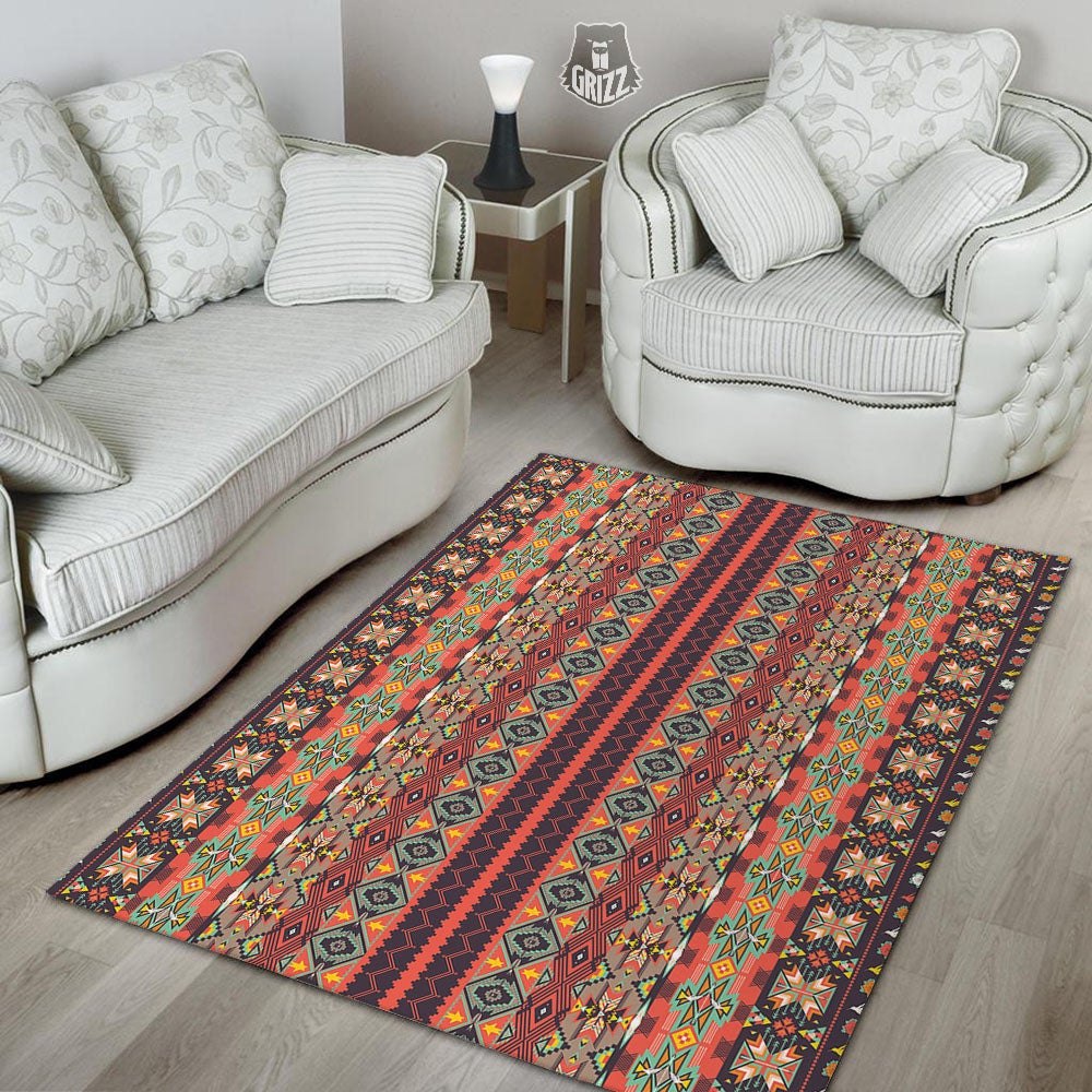Aztec Native Tribal Print Pattern Floor Mat-grizzshop