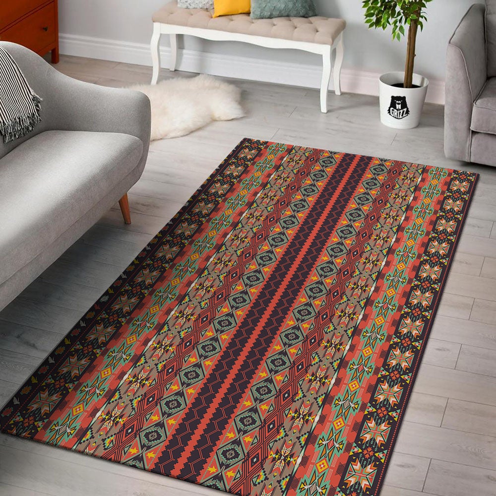 Aztec Native Tribal Print Pattern Floor Mat-grizzshop