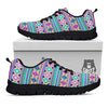 Aztec Neon Native Print Pattern Black Sneaker-grizzshop