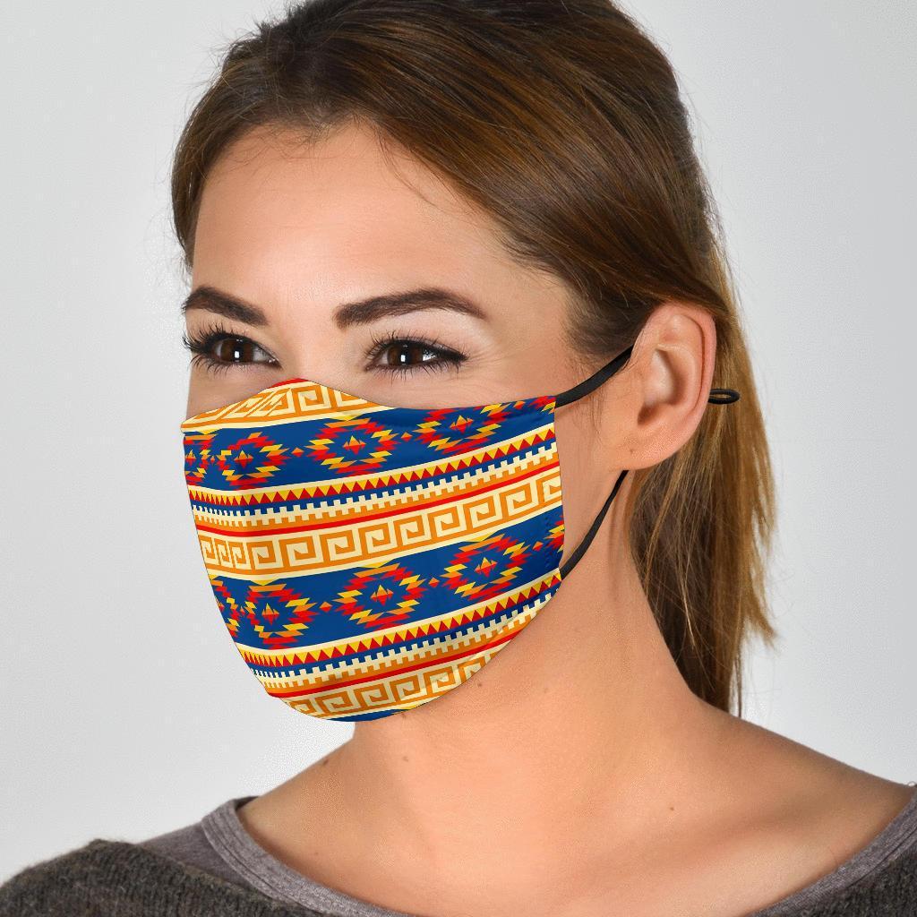 Aztec Pendleton Tribal Indians Navajo Native American Print Face Mask-grizzshop