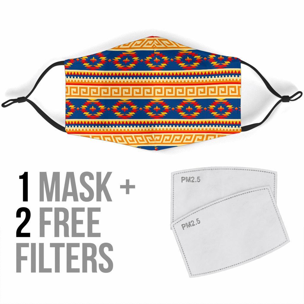 Aztec Pendleton Tribal Indians Navajo Native American Print Face Mask-grizzshop