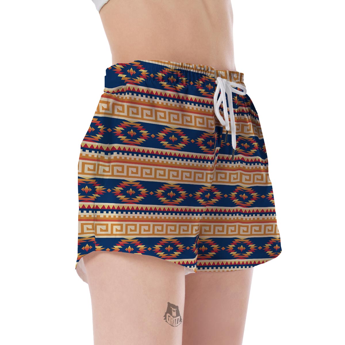 Aztec Pendleton Tribal Indians Navajo Native American Print Women's Shorts-grizzshop