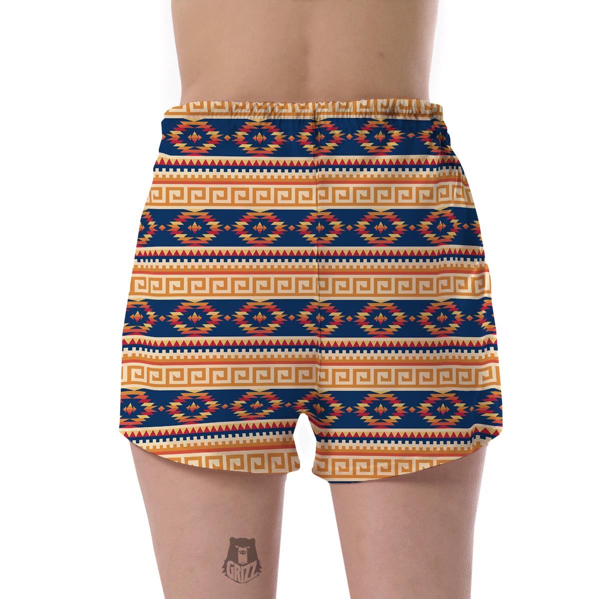 Aztec Pendleton Tribal Indians Navajo Native American Print Women's Shorts-grizzshop