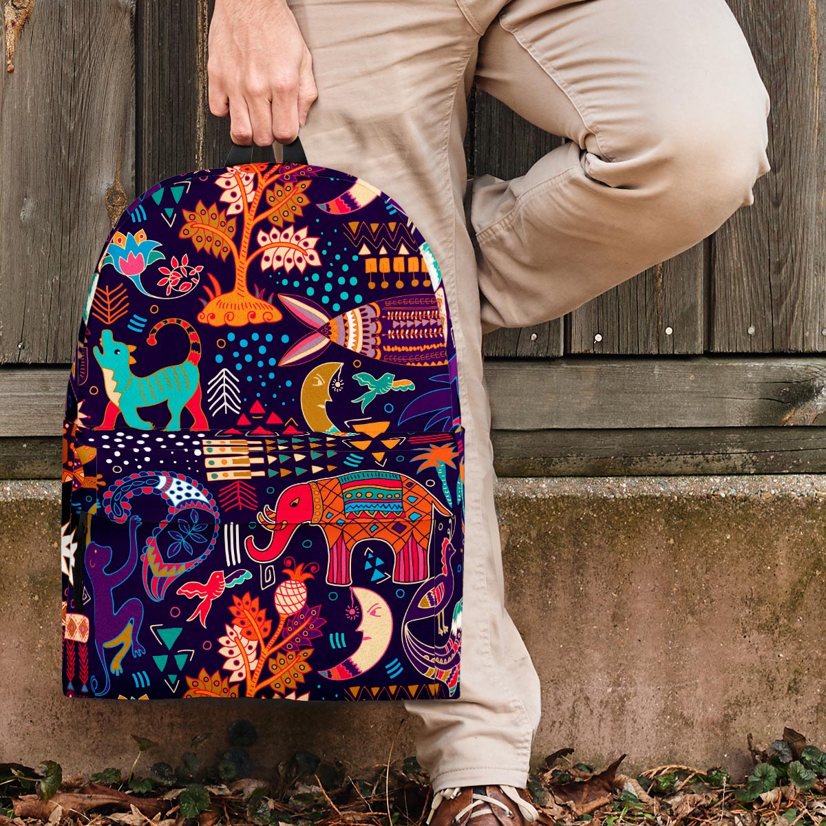 Aztec Psychedelic Trippy Backpack-grizzshop