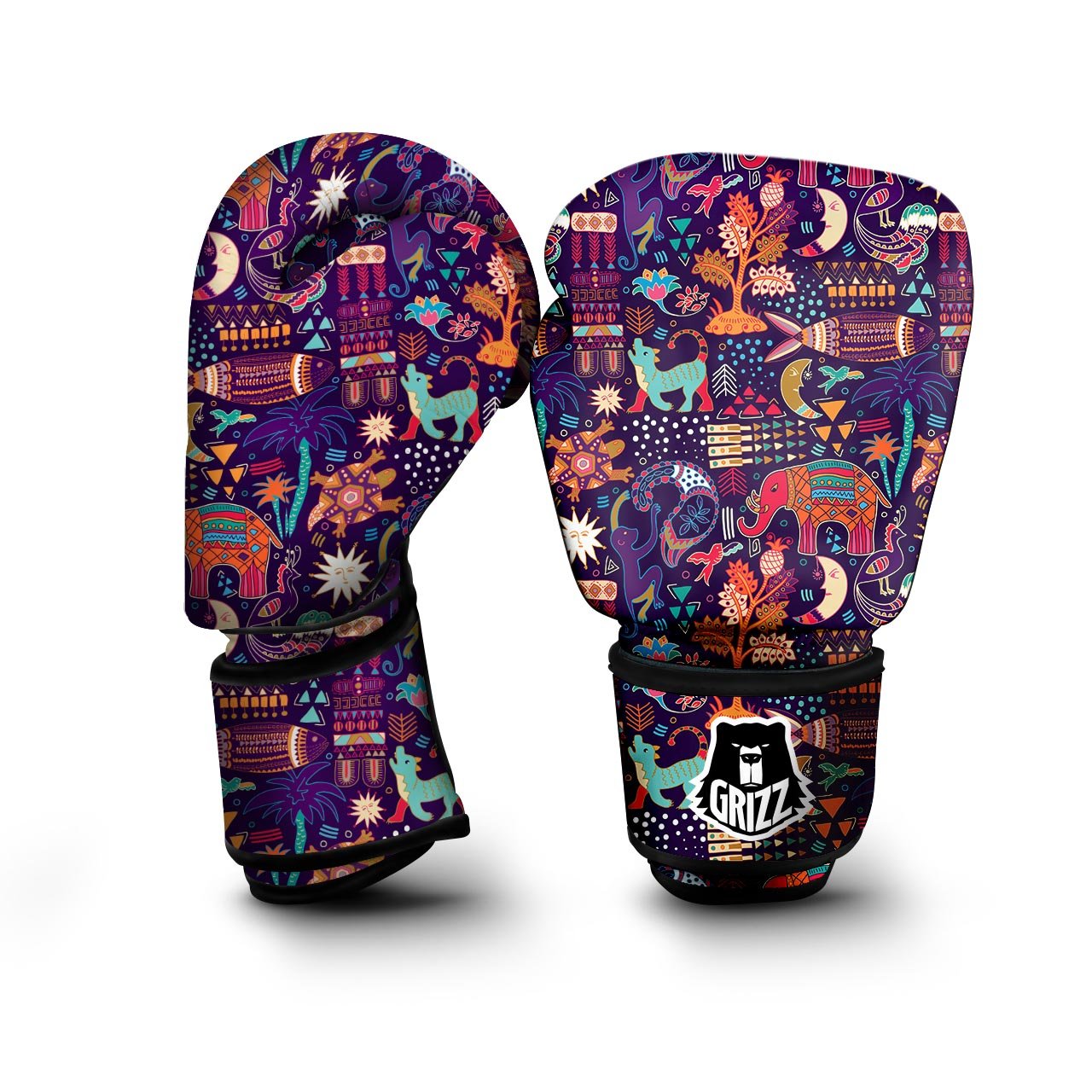 Aztec Psychedelic Trippy Boxing Gloves-grizzshop