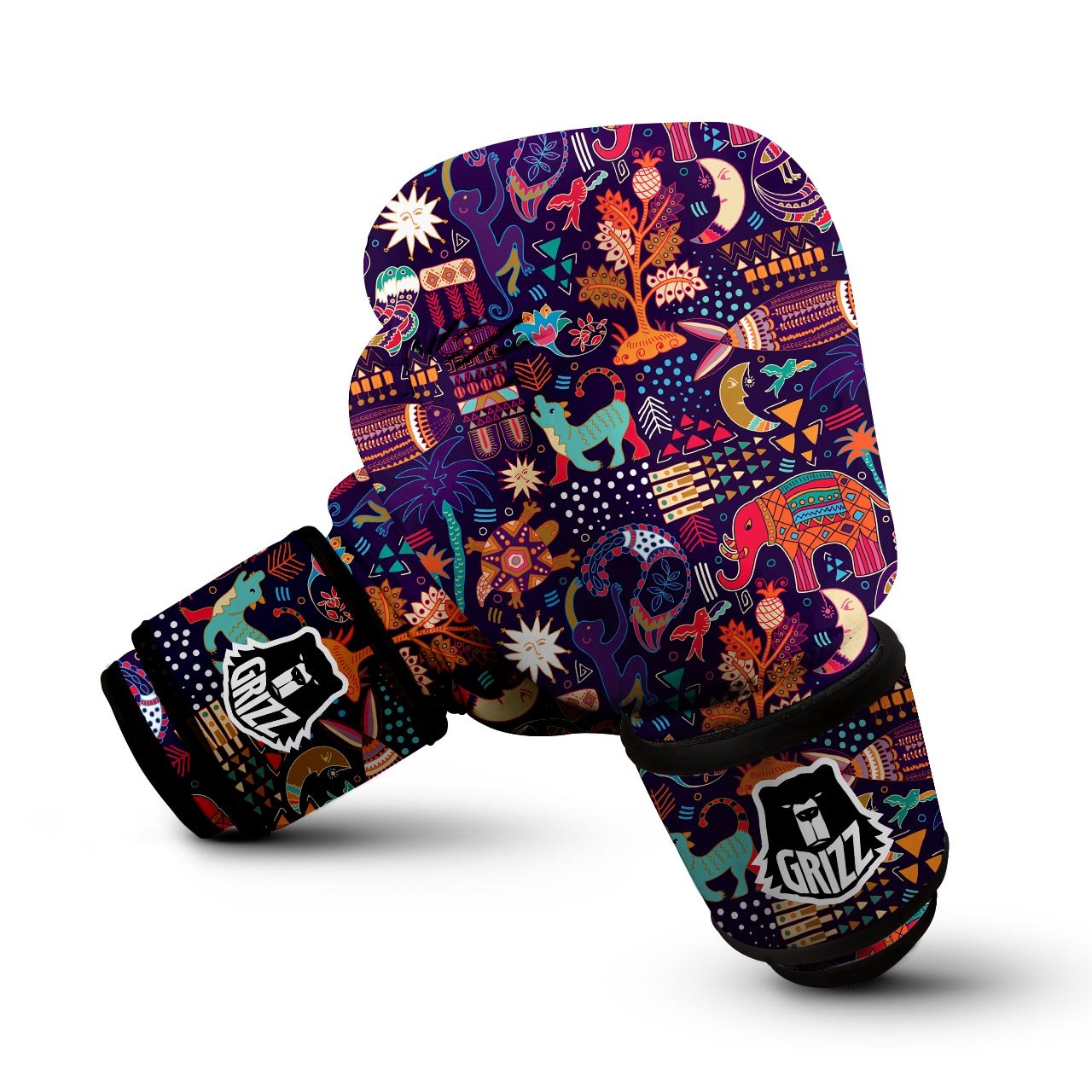 Aztec Psychedelic Trippy Boxing Gloves-grizzshop