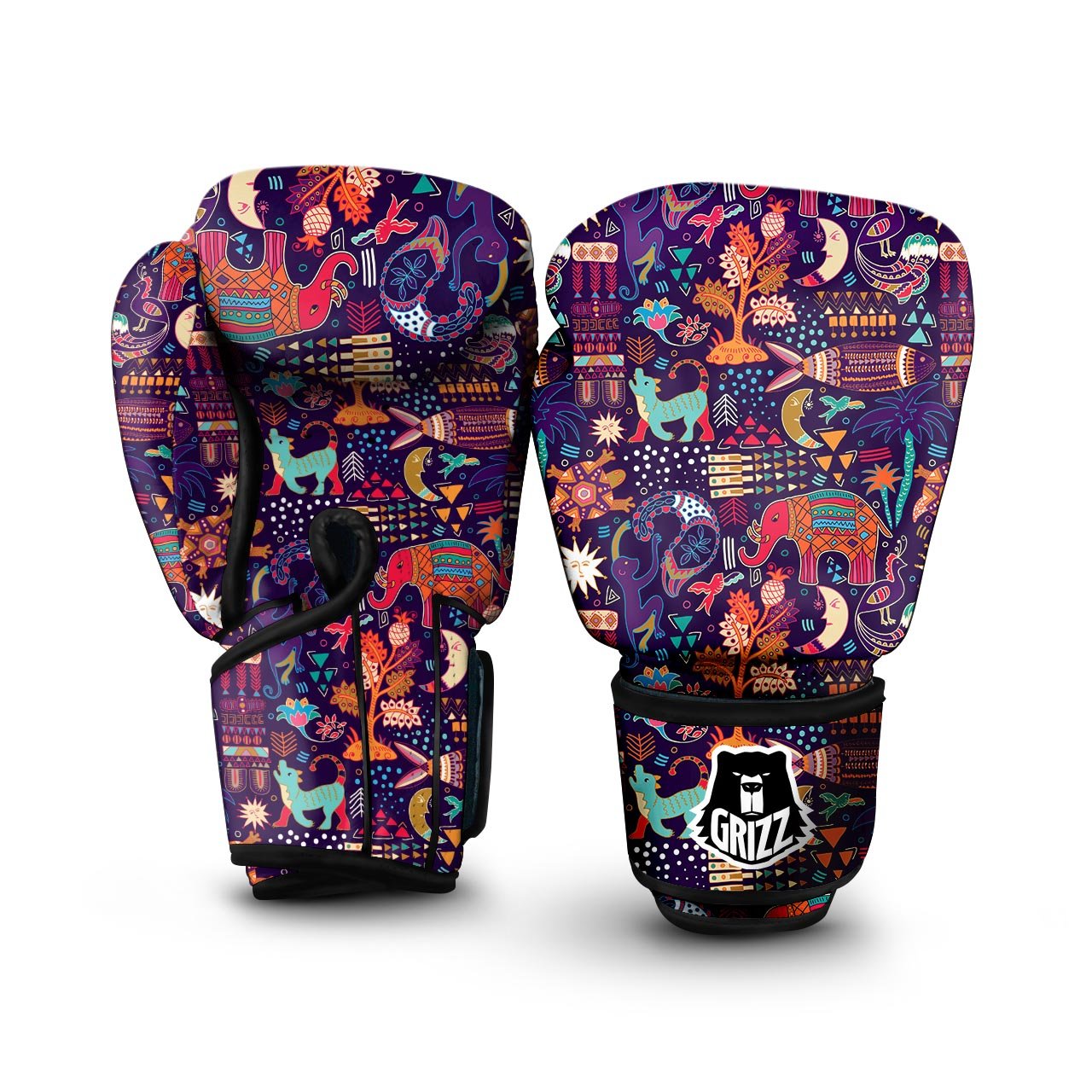 Aztec Psychedelic Trippy Boxing Gloves-grizzshop