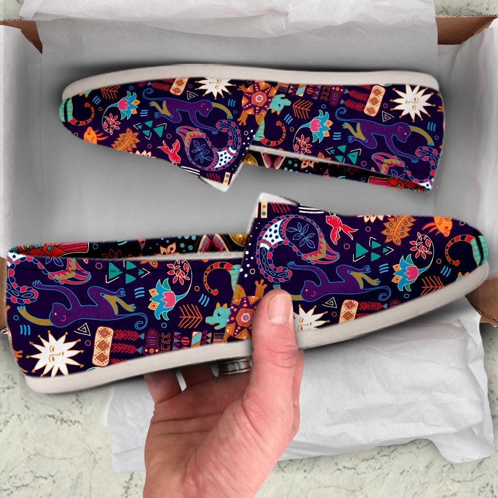 Aztec Psychedelic Trippy Canvas Shoes-grizzshop