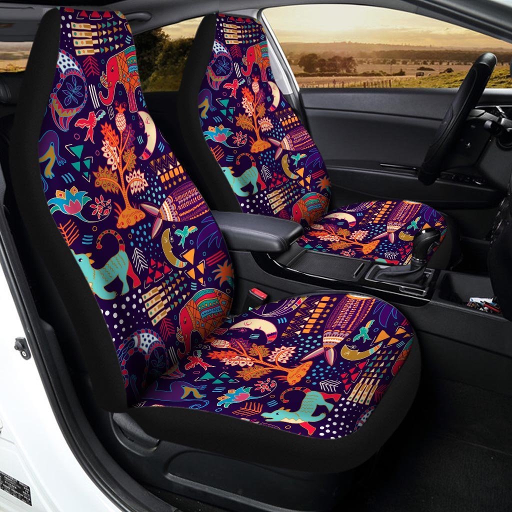 Aztec Psychedelic Trippy Car Seat Covers-grizzshop