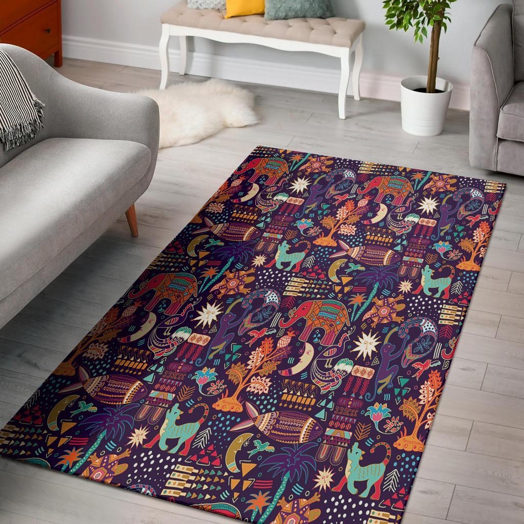 Aztec Psychedelic Trippy Floor Mat-grizzshop