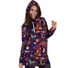 Aztec Psychedelic Trippy Hoodie Dress-grizzshop