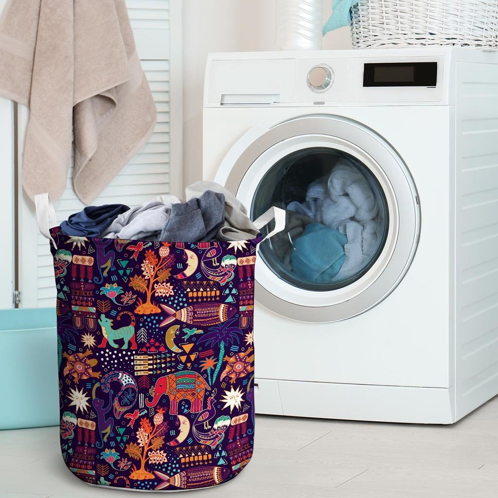 Aztec Psychedelic Trippy Laundry Basket-grizzshop