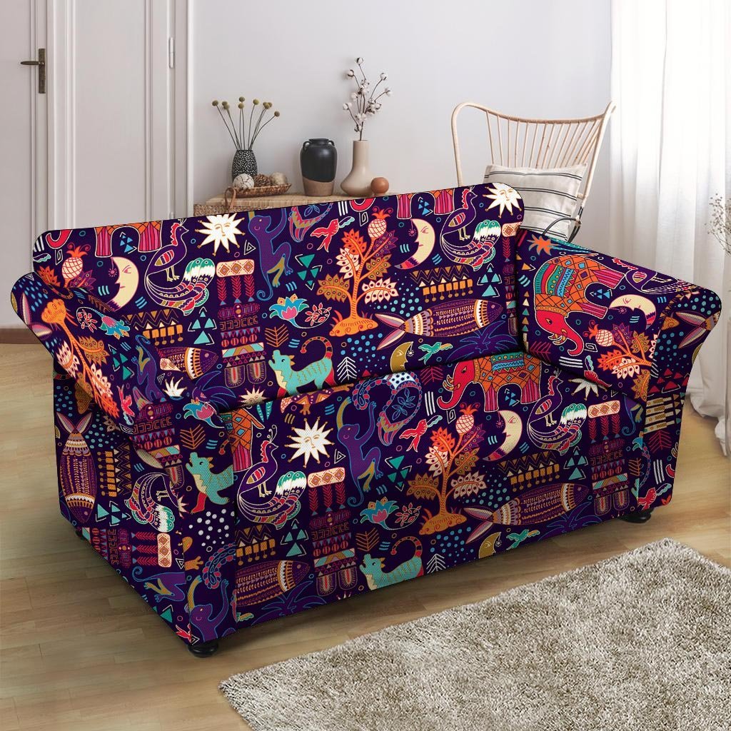 Aztec Psychedelic Trippy Loveseat Cover-grizzshop