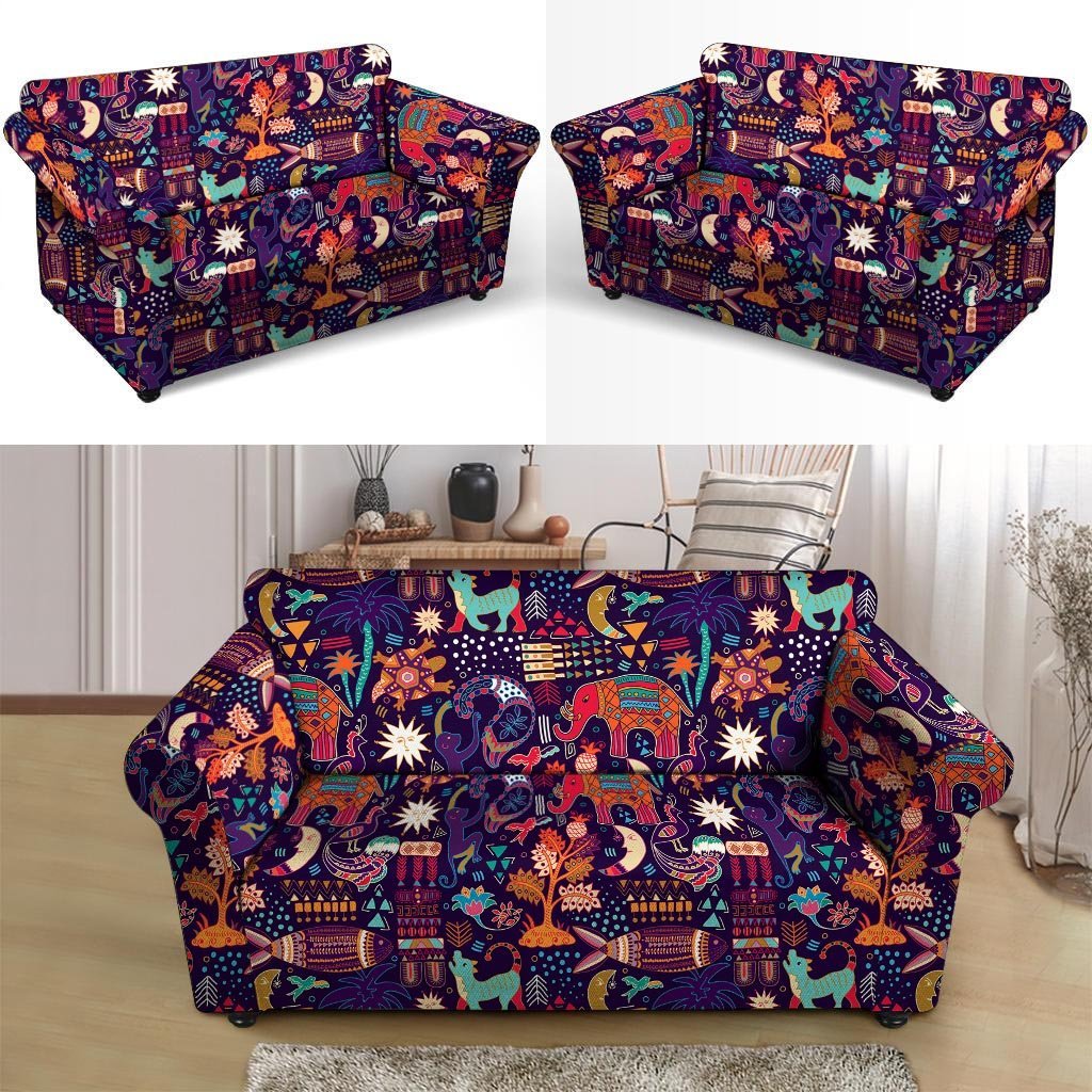 Aztec Psychedelic Trippy Loveseat Cover-grizzshop