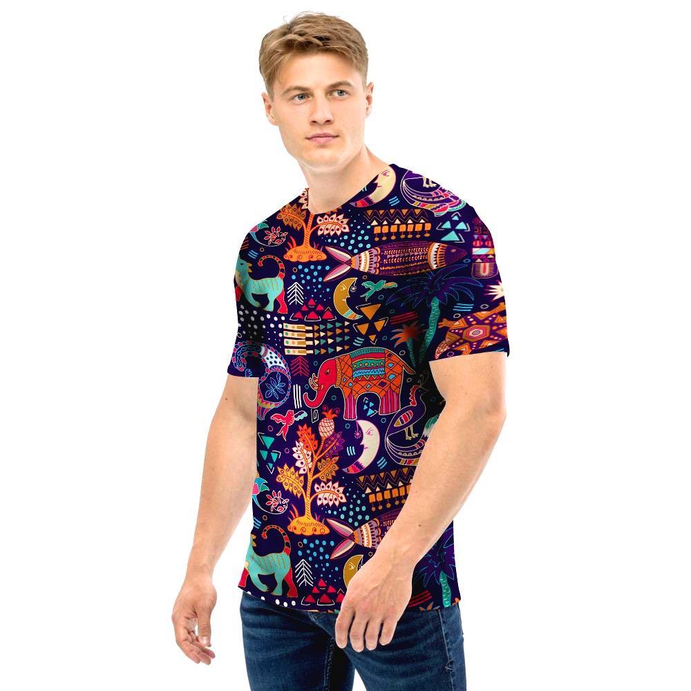 Aztec Psychedelic Trippy Men T Shirt-grizzshop