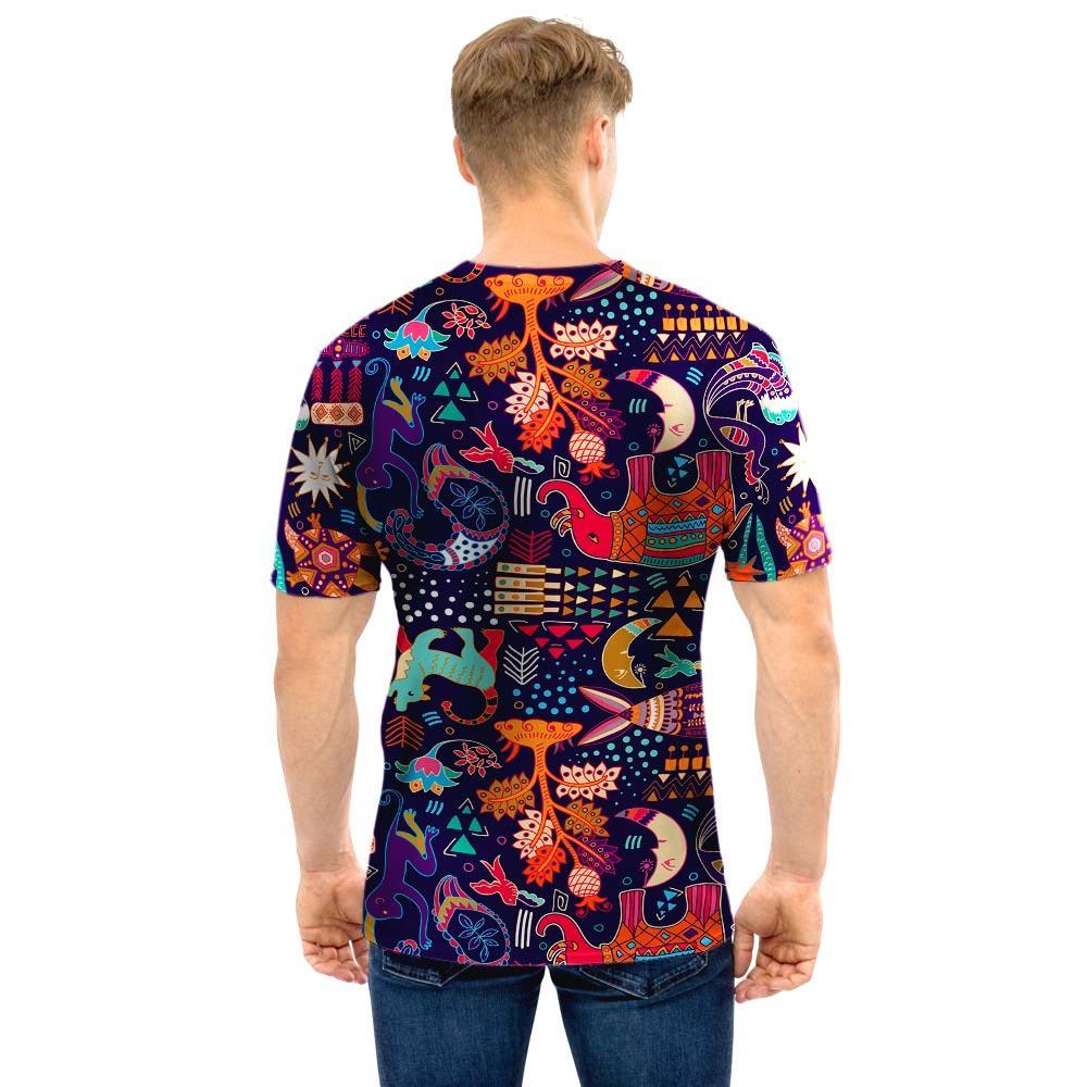 Aztec Psychedelic Trippy Men T Shirt-grizzshop