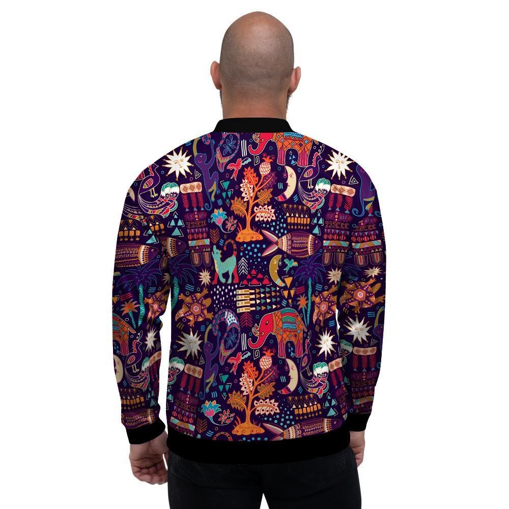 Aztec Psychedelic Trippy Men's Bomber Jacket-grizzshop