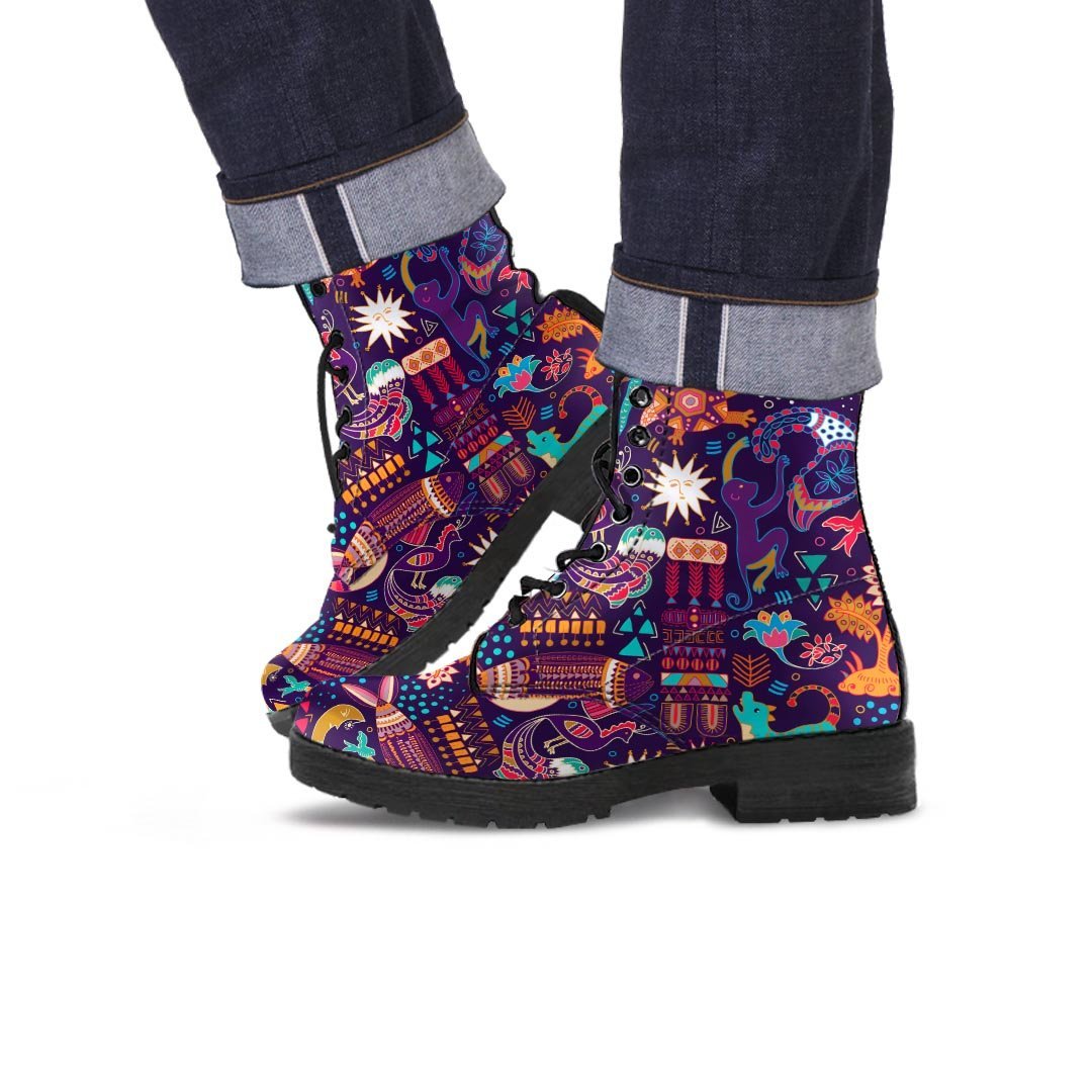 Aztec Psychedelic Trippy Men's Boots-grizzshop