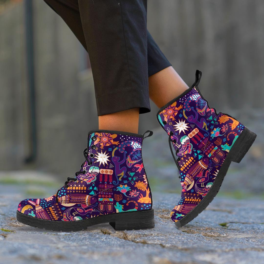 Aztec Psychedelic Trippy Men's Boots-grizzshop