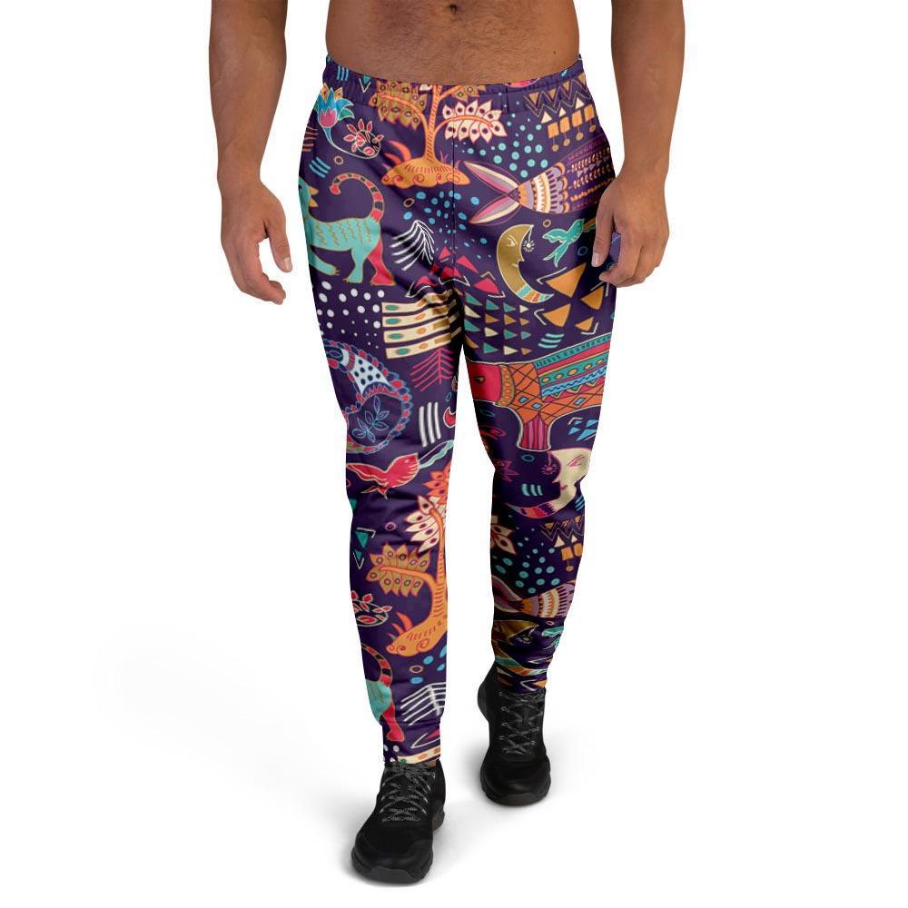 Aztec Psychedelic Trippy Men's Joggers-grizzshop