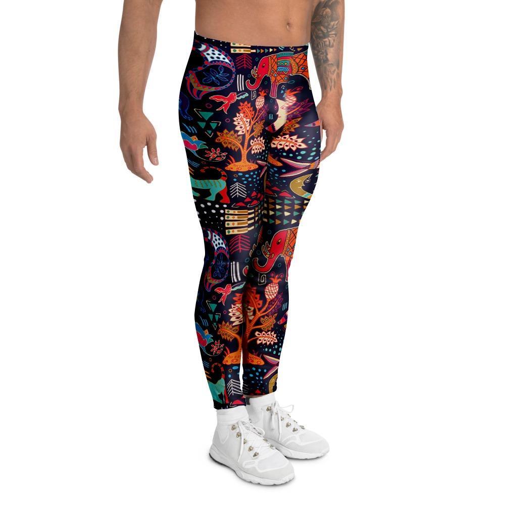 Aztec Psychedelic Trippy Men's Leggings-grizzshop