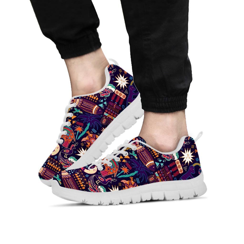 Aztec Psychedelic Trippy Men's Sneakers-grizzshop