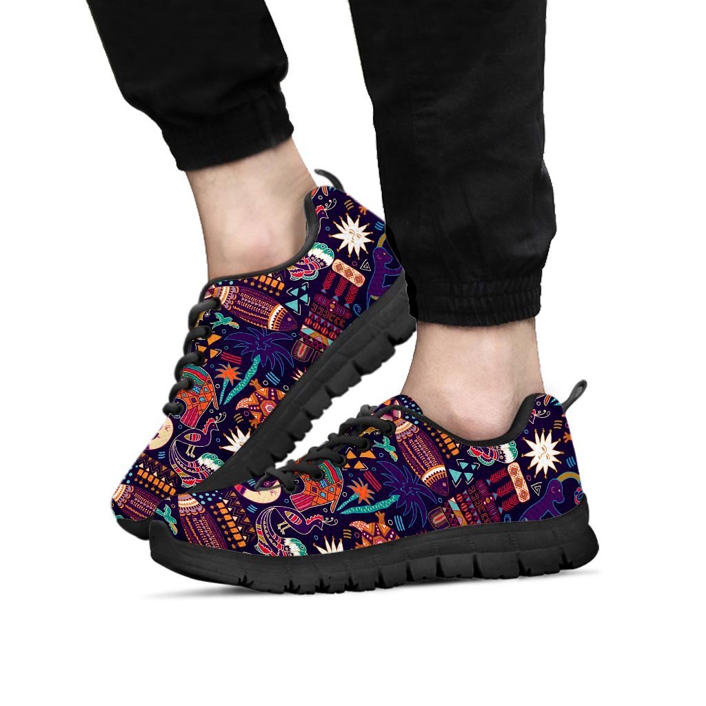 Aztec Psychedelic Trippy Men's Sneakers-grizzshop