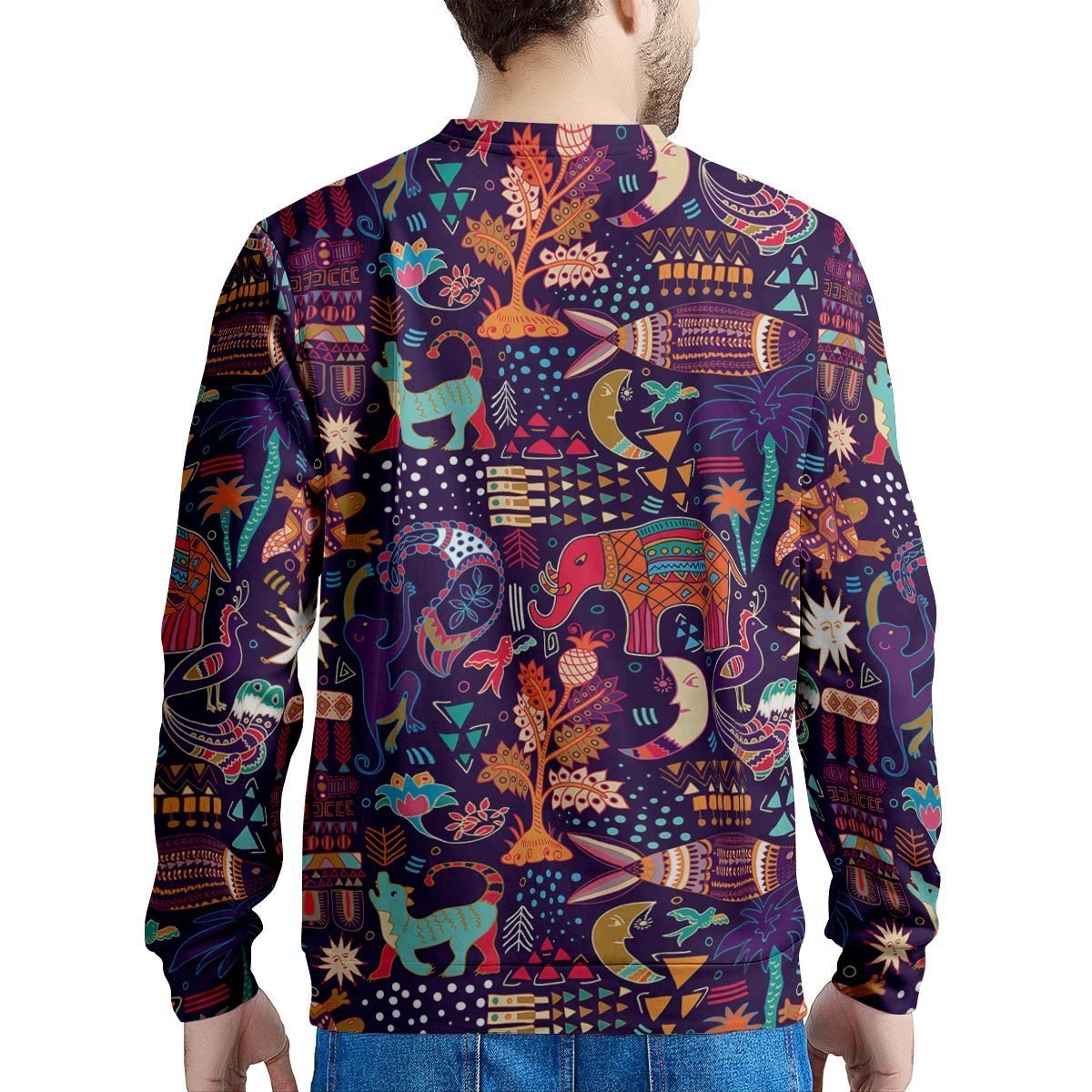 Aztec Psychedelic Trippy Men's Sweatshirt-grizzshop