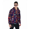 Aztec Psychedelic Trippy Men's Zip Up Hoodie-grizzshop